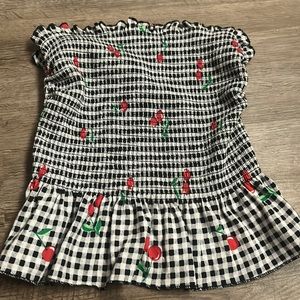 Cherry tube top in great condition